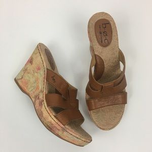 BOC born brown wedge sandals